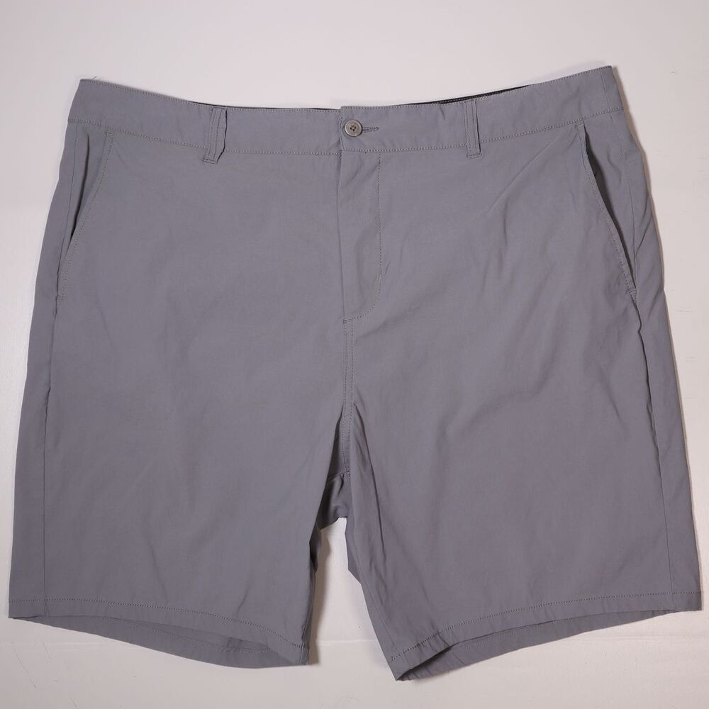 Marsh Wear Prime Shorts Hybrid Chino Gray Nylon Stretch Mens 40 x 8"